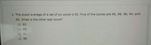 The exact average of a set of six score is 92