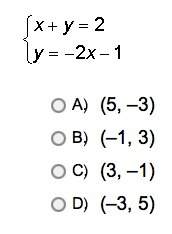 8. which of the following ordered pairs is a solution of the given system of linear equations answe
