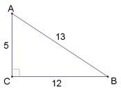 Determine the tangent of ∠a. a) 12/13b) 2/5 c) 5/12 d) 5/13