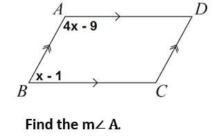 Find the m a. 100 b.143 c. 38 d. 25