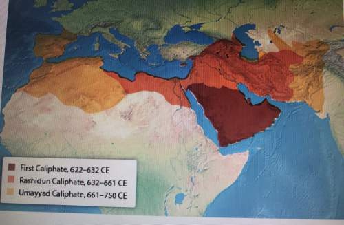 Study the map below. the umayyad caliphate was the only islamic empire to rule over which of the fol