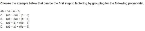 Choose the example below that can be the first step to factoring by grouping for the following polyn