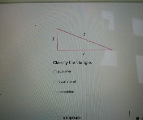 Classify the triangle. scaleneequilateralisosceles