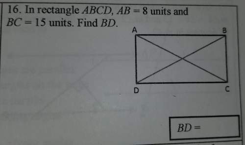 In rectangle abcd, ab=8 units and bc=15 units. find bd