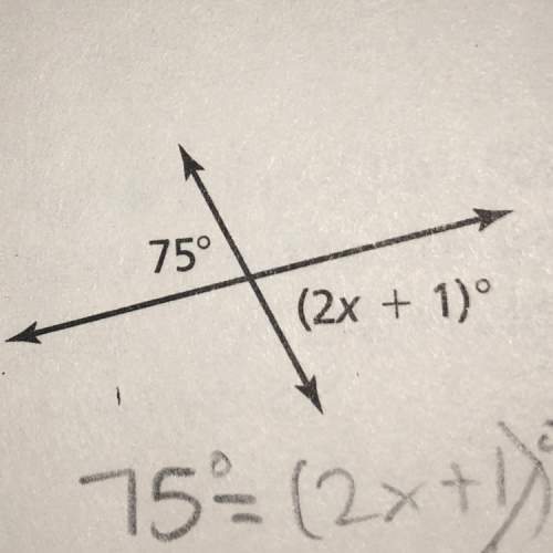 Tell wether the angles are adjacent or vertical. then find the value of x.