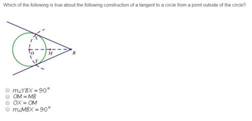 Which of the following is true about the following construction of a tangent to a circle from a poin