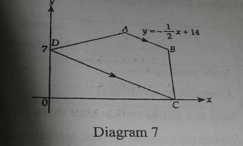 Diagram 7 shows a trapezium abcd. the straight lines ab and cd are parallel.find(a) the equation of