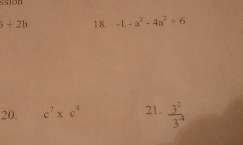 Simplify each expression for 18, 20, and 21