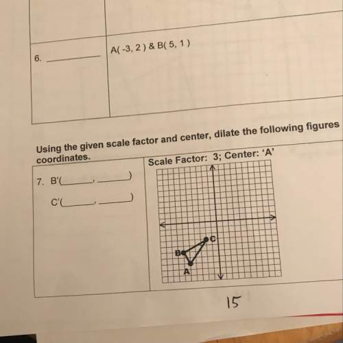 Using the given scale factor and center dilate the following figures and state the new coordinates