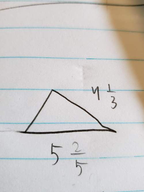 What is the area of a triangle that has side lengths of 5 and 2/5 and 4 and 1/3