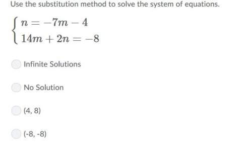 Use the substitution method to solve the system of equations