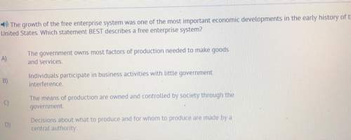 The growth of the free enterprise system was one of the most important economic developments in the