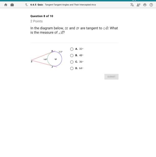 In the diagram below, and are tangent to o. what is the measure of e?