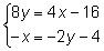 Will mark brainliest! solve the system. a) infinite solutions b) (8, −4) c) (12, 3) d) no solutio