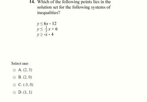 Which of the following points lies in the solution