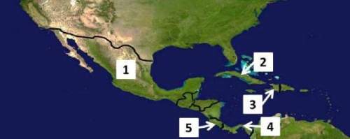 Mexico is labeled with the number on the map below, and costa rica is labeled with the number a.2