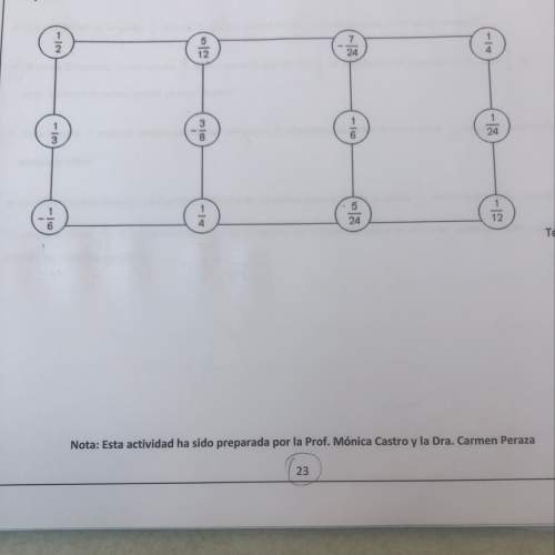 Start with 1/2 and add or subtract the fractions along the path, always moving down or to the right.