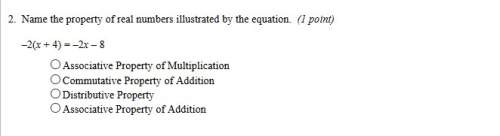 Name the property of real numbers illustrated by the equation.