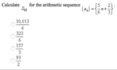 Calculate s62 for the arithmetic sequence