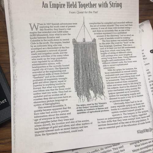 What is the main idea of the first article? a. the incas had a rich and sophisticated culture b.