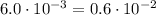 6.0 \cdot 10^{-3} = 0.6\cdot 10^{-2}