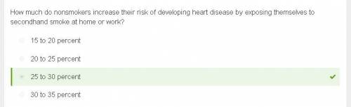 How much do nonsmokers increase their risk of developing heart disease by exposing themselves to sec