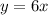 y=6x