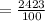 = \frac{2423}{100}