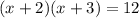 (x+2)(x+3)=12