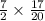 \frac{7}{2}\times \frac{17}{20}