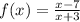 f(x)=\frac{x-7}{x+3}