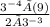 \frac{3^{-4}×(9)}{2×3^{-3}}