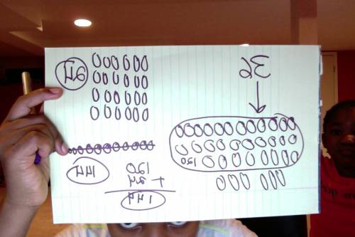 Explain how you can use any array to find partial products for 4 times 36