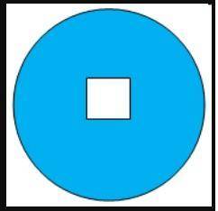 The circle below has an area of 314 square centimeters, and the square inside the circle has a side