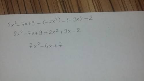 Simplify completely (5x2 -7x+-3x+2)