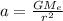 a = \frac{GM_e}{r^2}
