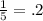 \frac{1}{5} = .2