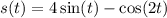 s(t)=4\sin (t)-\cos (2t)