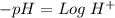 -pH=Log\hspace{0.1cm}H^+