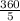 \frac{360}{5}