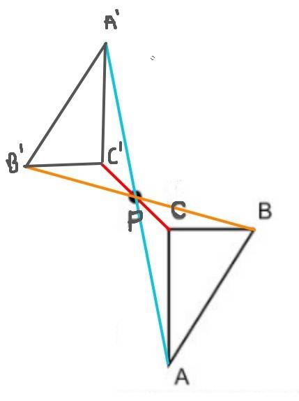 Which is the image of mc048-2.jpgabc for a 180° counterclockwise rotation about p?