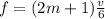 f=(2m+1)\frac{v}{6}