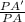 \frac{PA'}{PA}