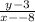 \frac{y - 3}{x - -8}