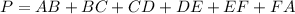 P=AB+BC+CD+DE+EF+FA