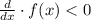 \frac{d}{dx}\cdot f(x)