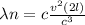\lambda n = c\frac{v^2(2l)}{c^3}