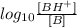 log_{10} \frac{[BH^{+}]}{[B]}