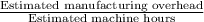 \frac{\textup{Estimated manufacturing overhead}}{\textup{Estimated machine hours}}