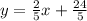 y=\frac{2}{5}x+\frac{24}{5}